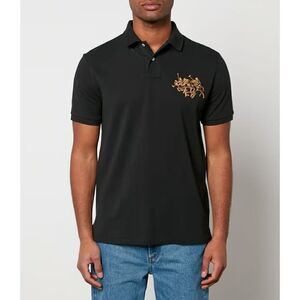 Polo Ralph Lauren Men's Slim Fit Lunar New Year Triple-Pony Polo Shirt Black XL